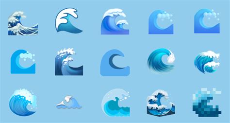 beach wave emoji.